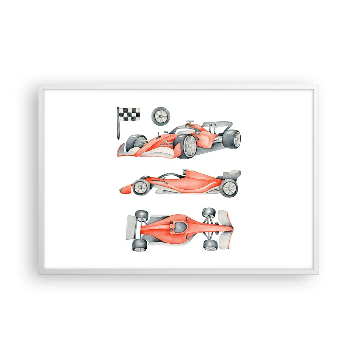 Plakat w białej ramie - Doścignąć marzenie - 91x61 cm