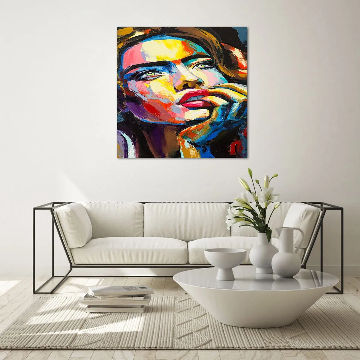 Obraz na szkle - Marzenia jak ptaki szybują po niebie - 60x60 cm