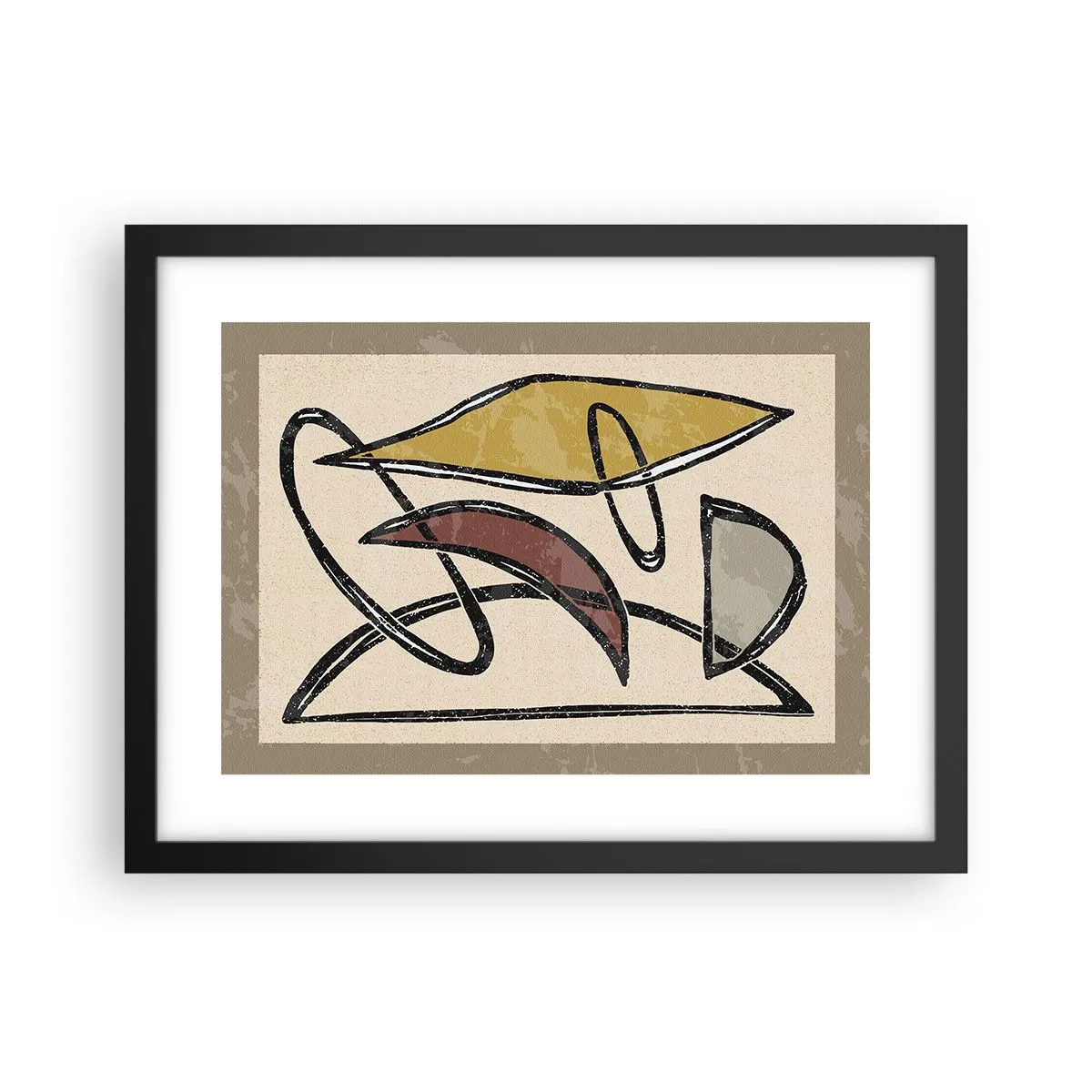 Plakat w czarnej ramie - Piony i poziomy - 40x30 cm