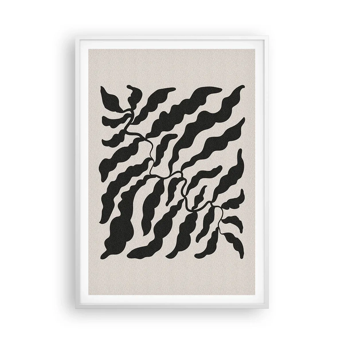 Plakat w białej ramie - Natura kwadratu - 70x100 cm