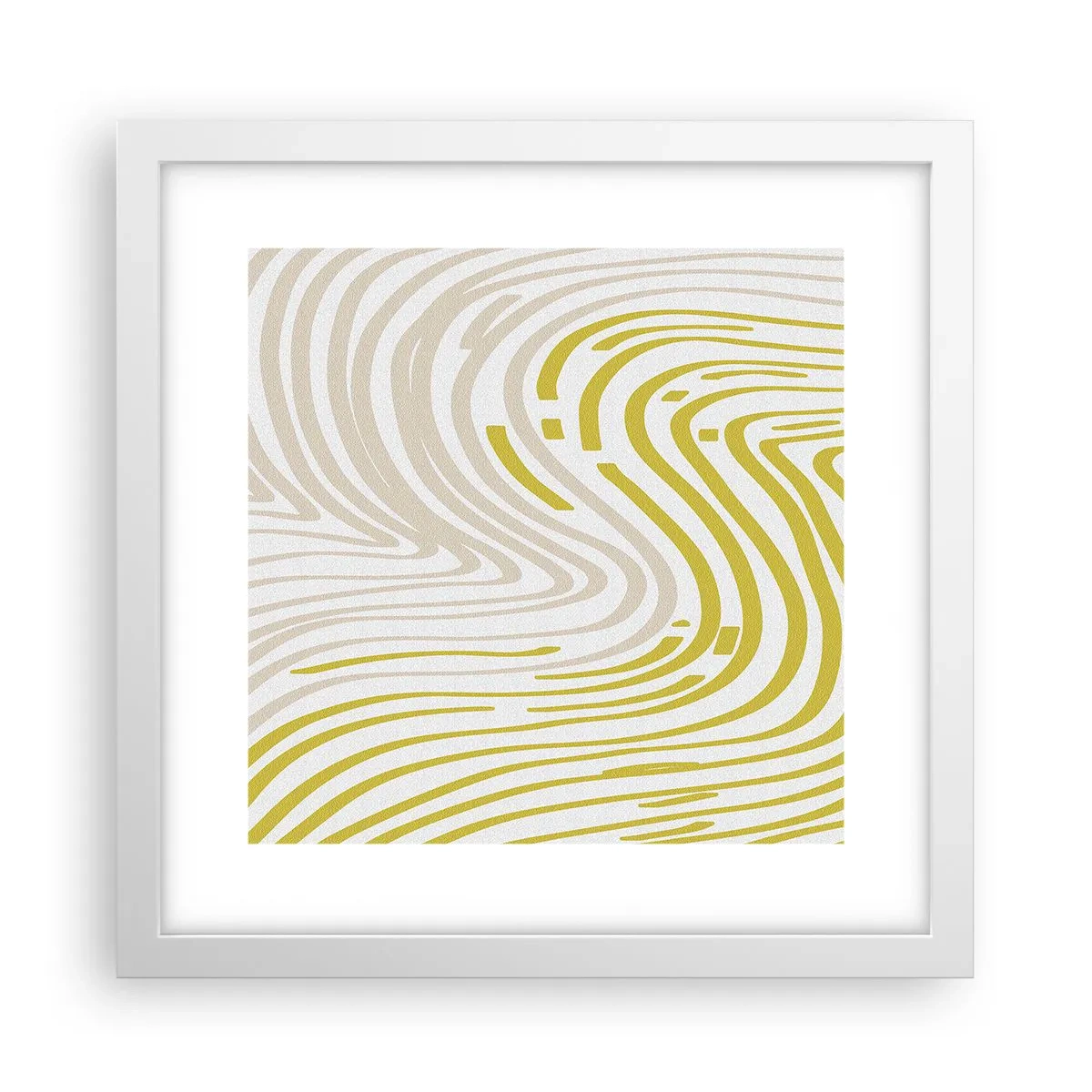 Plakat w białej ramie - Kompozycja z łagodnym ugięciem - 30x30 cm