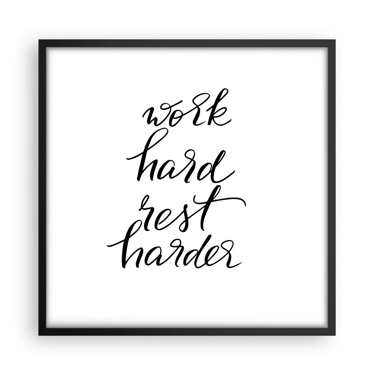 Plakat w czarnej ramie - Życiowa równowaga - 50x50 cm