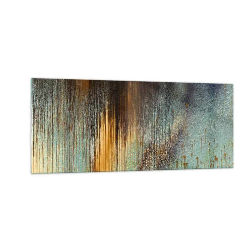 Obraz na szkle - Nieprzypadkowa barwna kompozycja - 100x40 cm