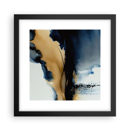 Plakat w czarnej ramie - Za zasłoną - 30x30 cm