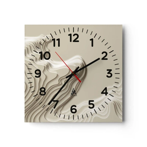 Zegar ścienny - Topografia sztuki - 30x30 cm