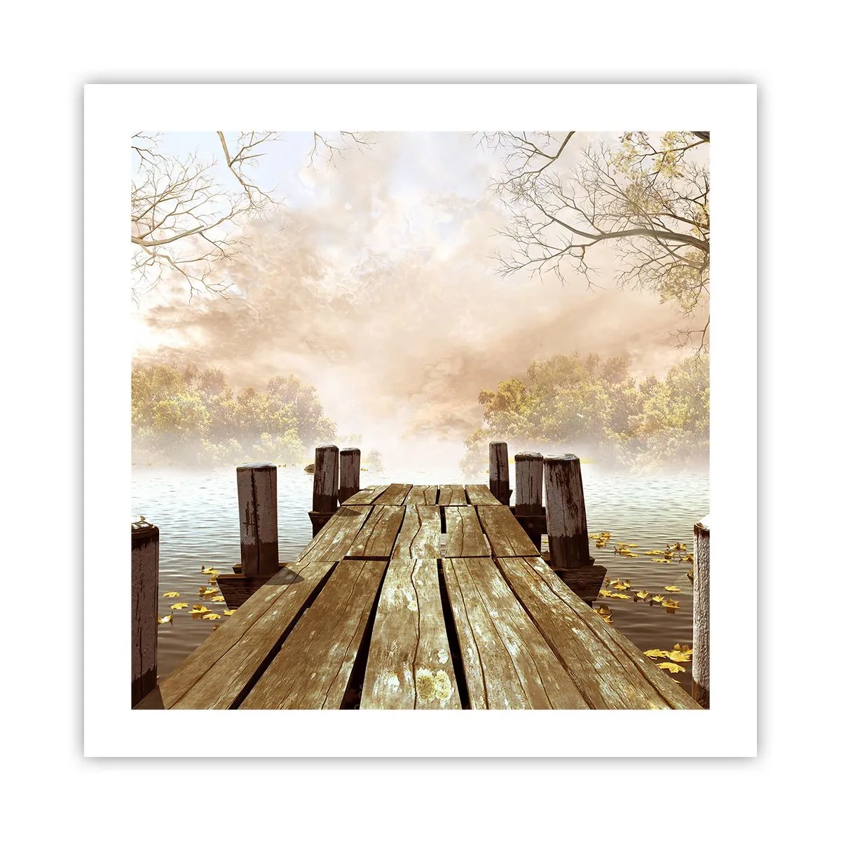 Plakat - Łagodny smutek jesieni - 50x50 cm