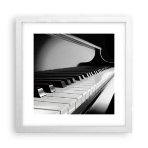 Plakat w białej ramie - Harmonia kształtów i barw - 30x30 cm