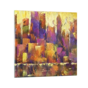 Obraz na szkle - Kompozycja metropolitalna - 50x50 cm