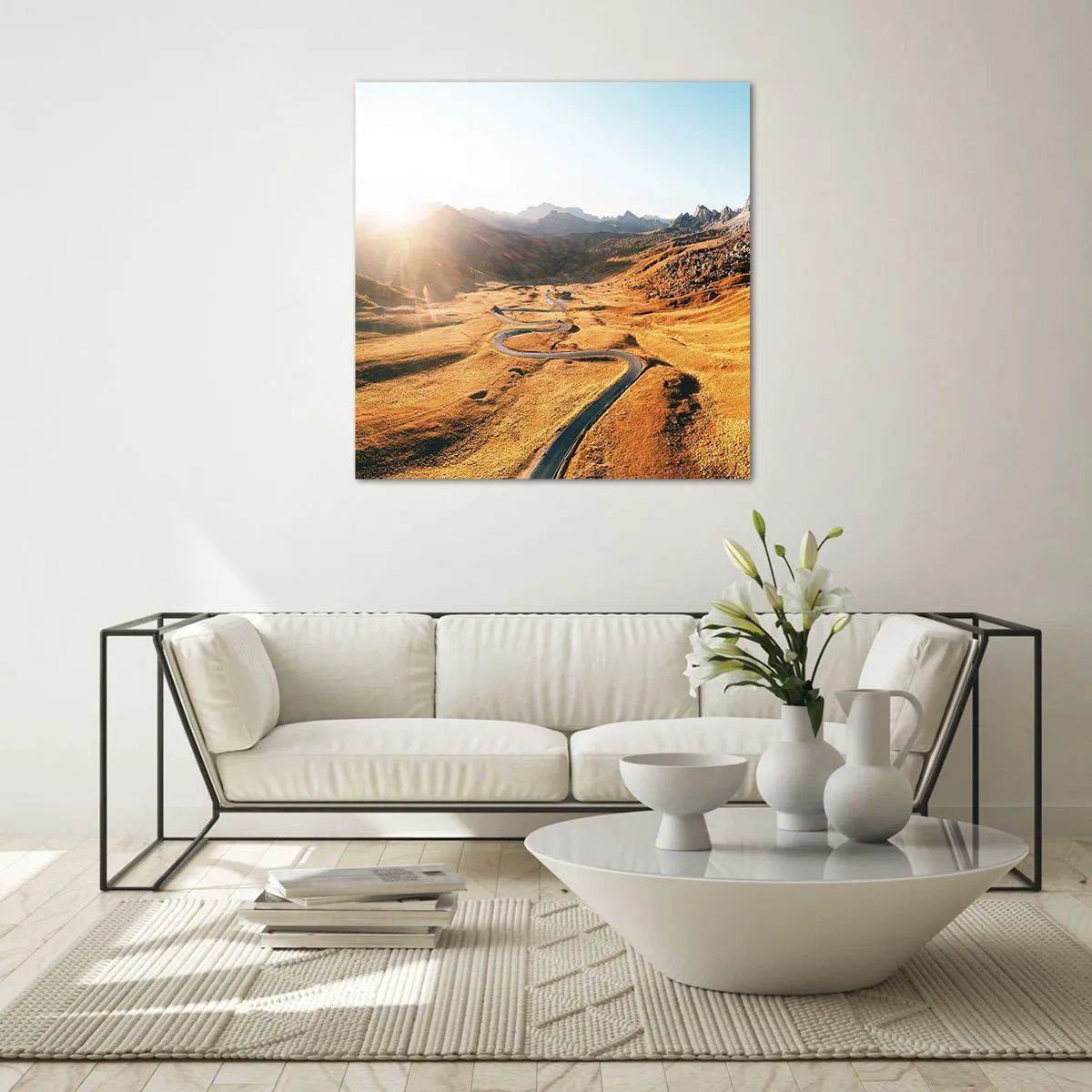 Obraz na szkle - W złotej dolinie - 70x70 cm