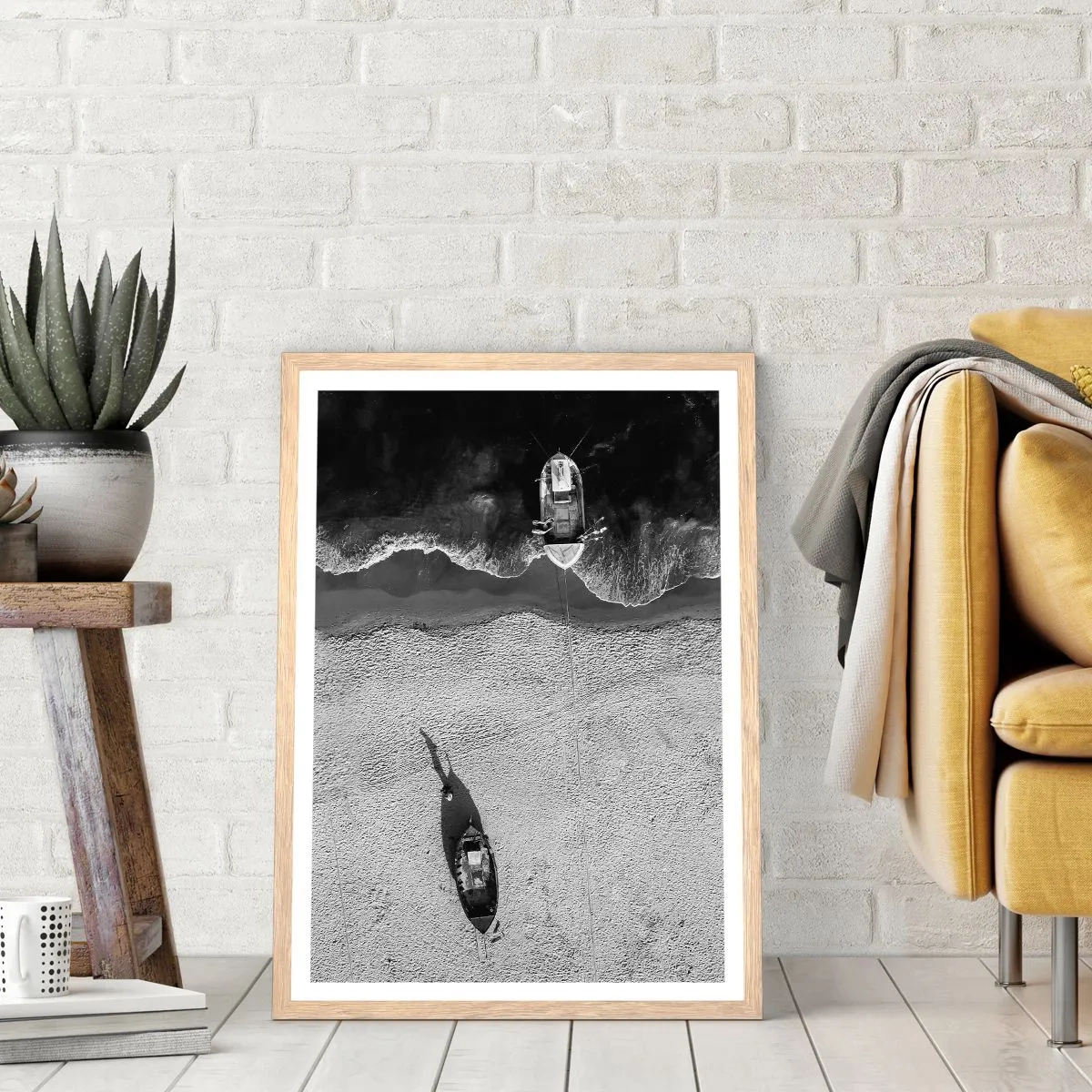 Plakat w ramie jasny dąb - Jeszcze na brzegu… - 61x91 cm