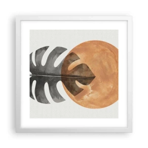 Plakat w białej ramie - Zawsze słońce - 40x40 cm
