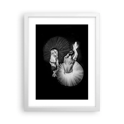 Plakat w białej ramie - Jin i jang – idealna równowaga - 30x40 cm