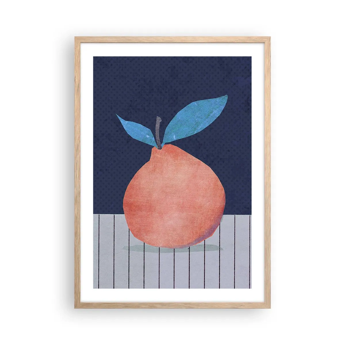 Plakat w ramie jasny dąb - Wypukłość i płaszczyzna - 50x70 cm