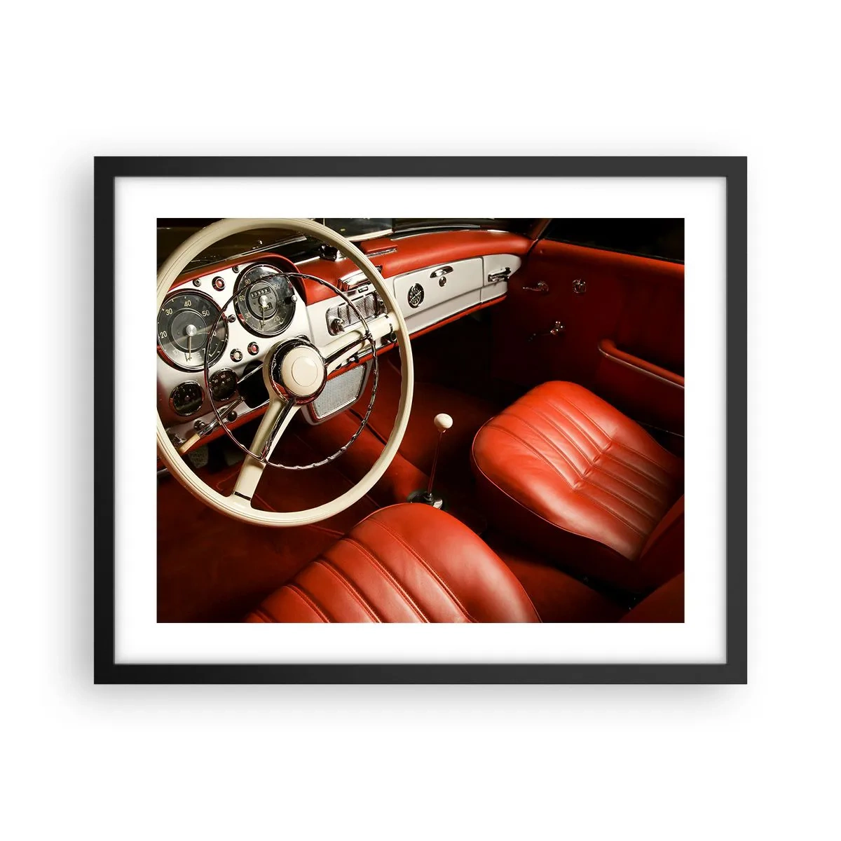 Plakat w czarnej ramie - Luksus w stylu vintage - 50x40 cm