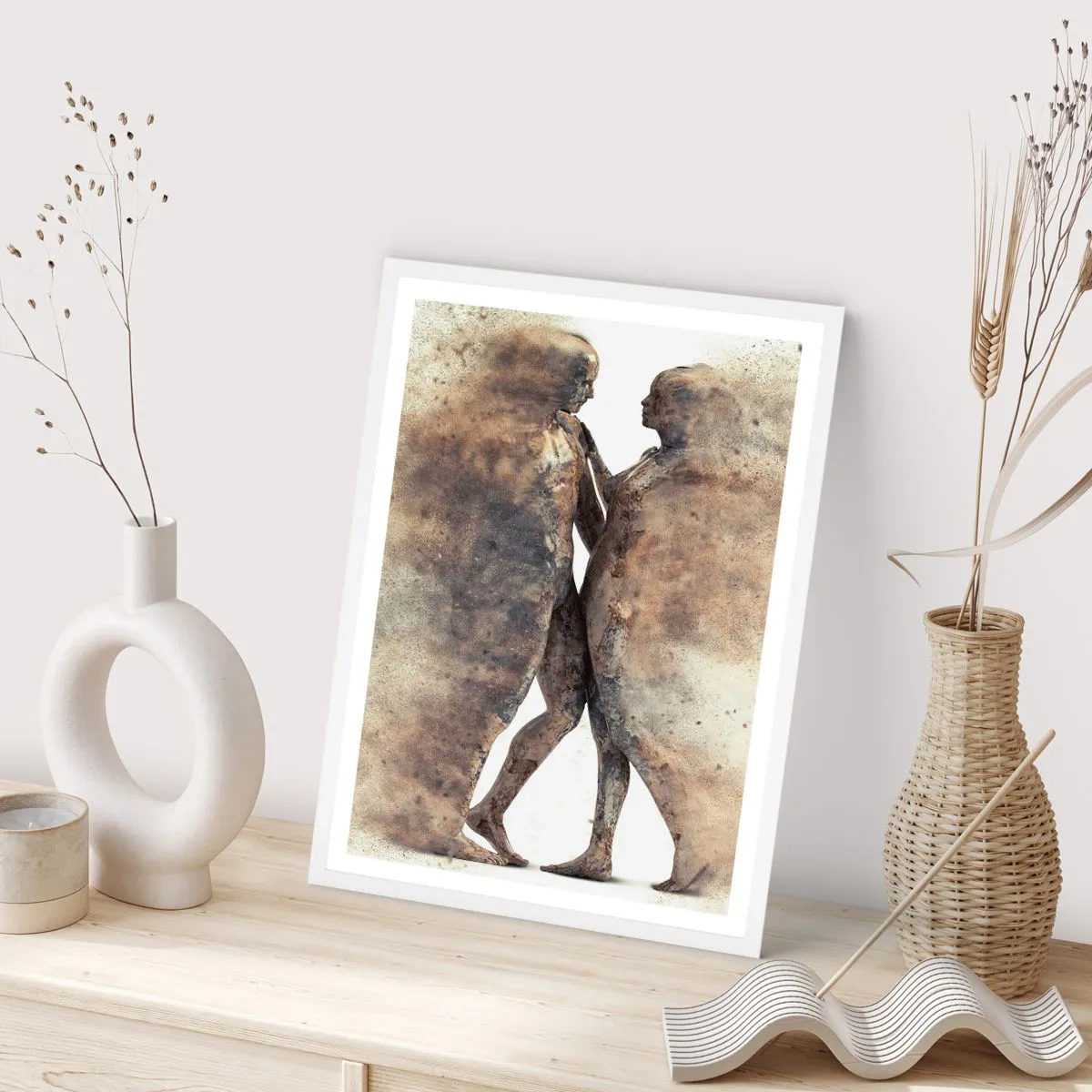 Plakat w białej ramie - Z prochu powstali, by kochać - 50x70 cm