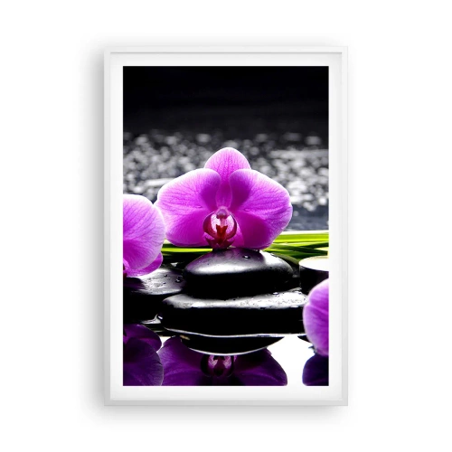 Plakat w białej ramie - Utonąć w ciszy i spokoju - 61x91 cm