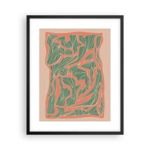 Plakat w czarnej ramie - Zmagania koralu i zieleni - 40x50 cm