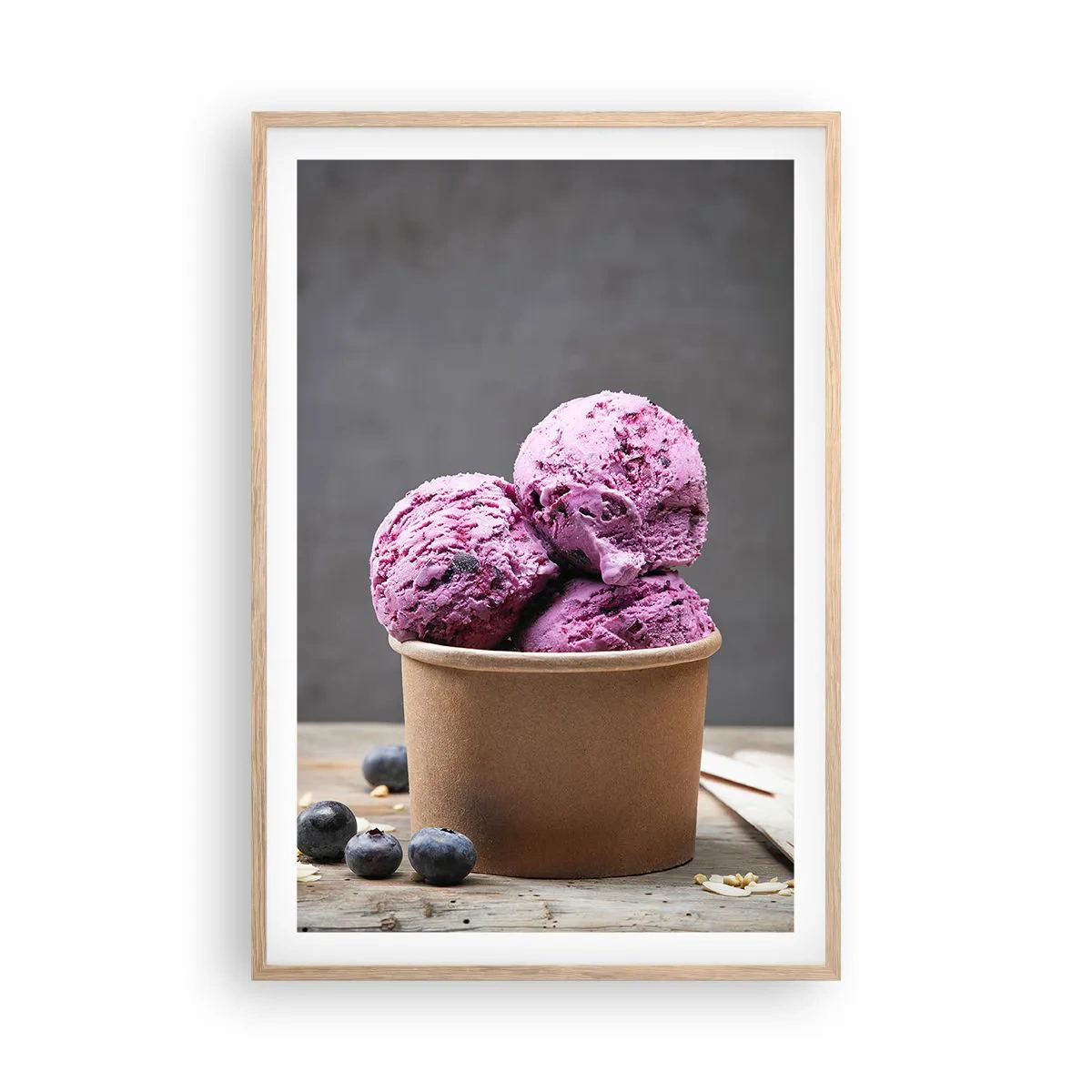 Plakat w ramie jasny dąb - Słodycz i chłód - 61x91 cm