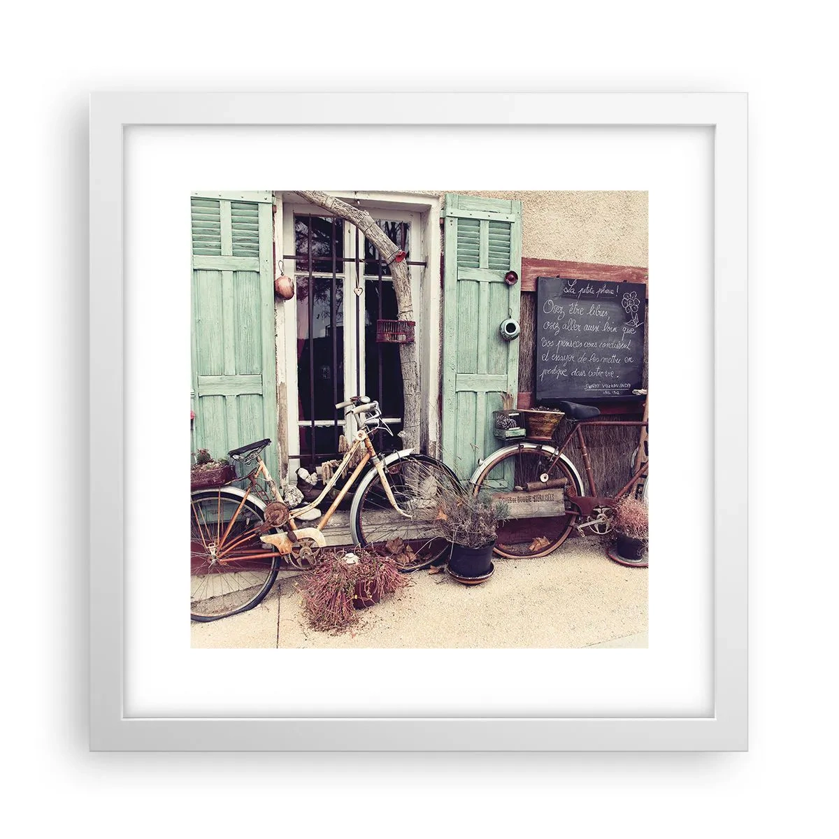 Plakat w białej ramie - Niech żyje prowincja - 30x30 cm