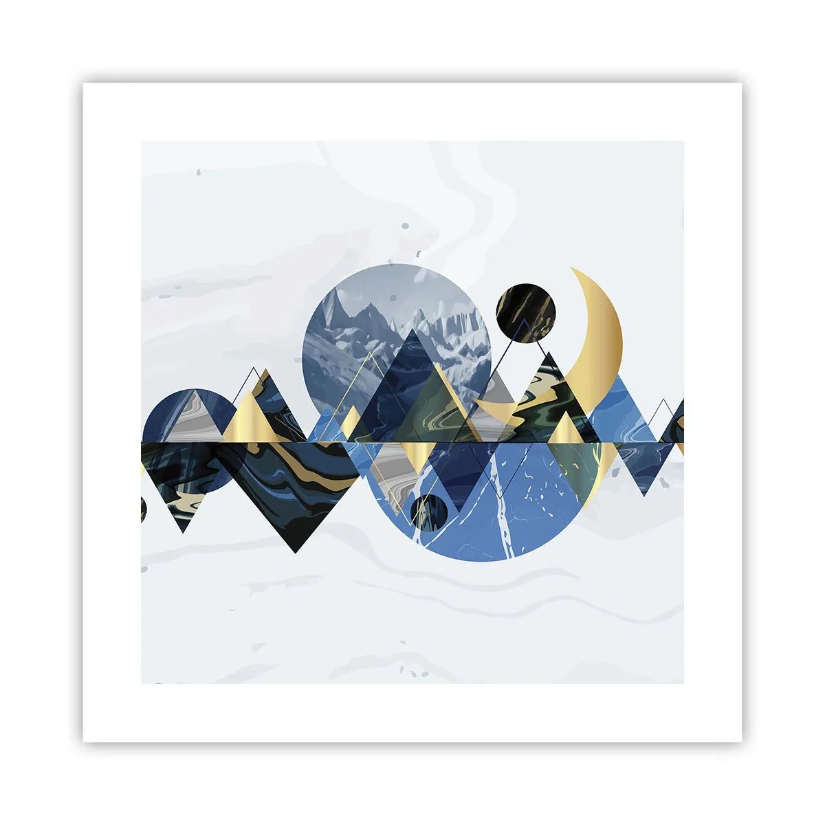 Plakat - Pejzaż geometryczny - 40x40 cm