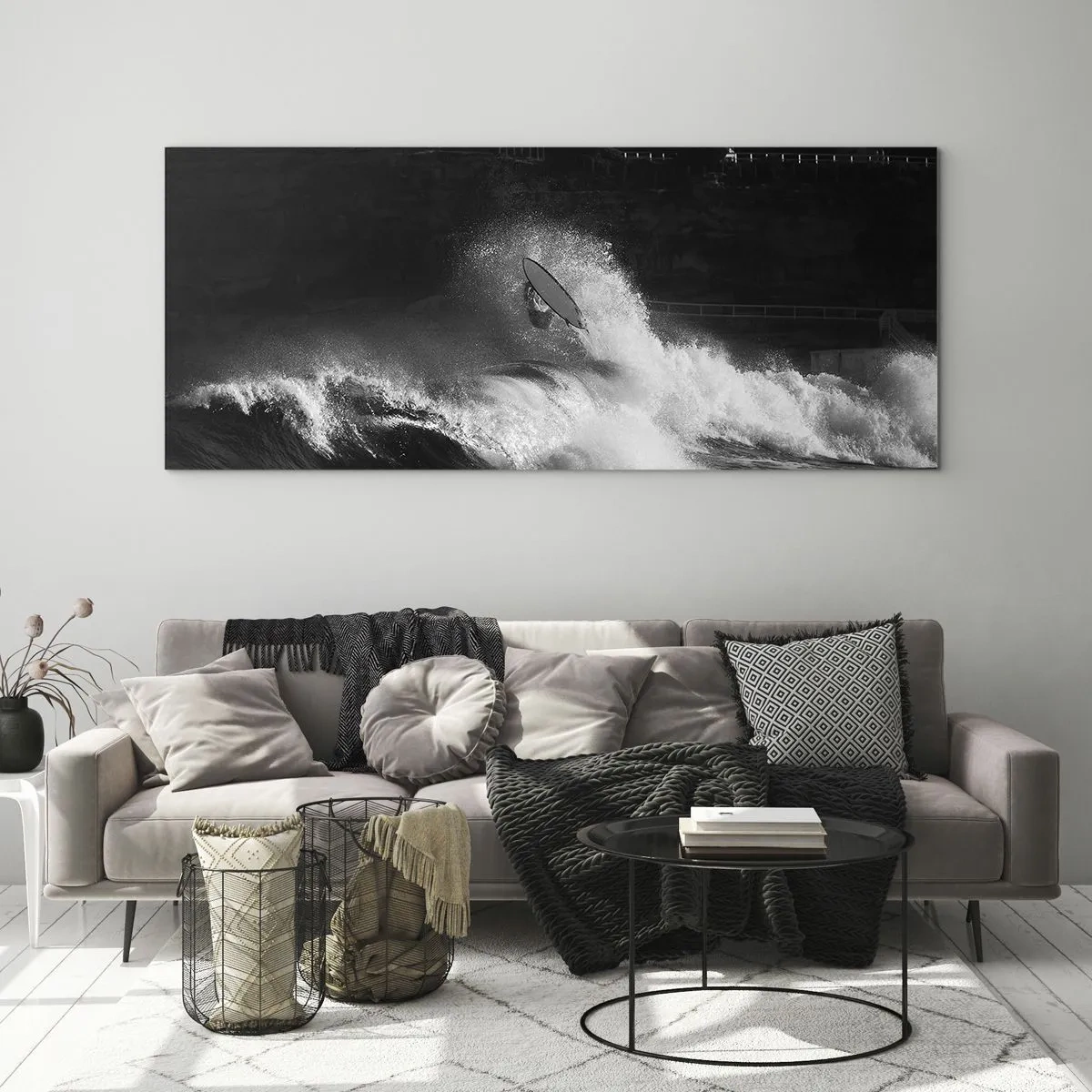 Obraz na szkle - Wyzwanie przyjęte! - 90x30 cm