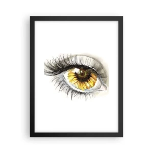Plakat w czarnej ramie - Spojrzenie gorące jak lato - 30x40 cm
