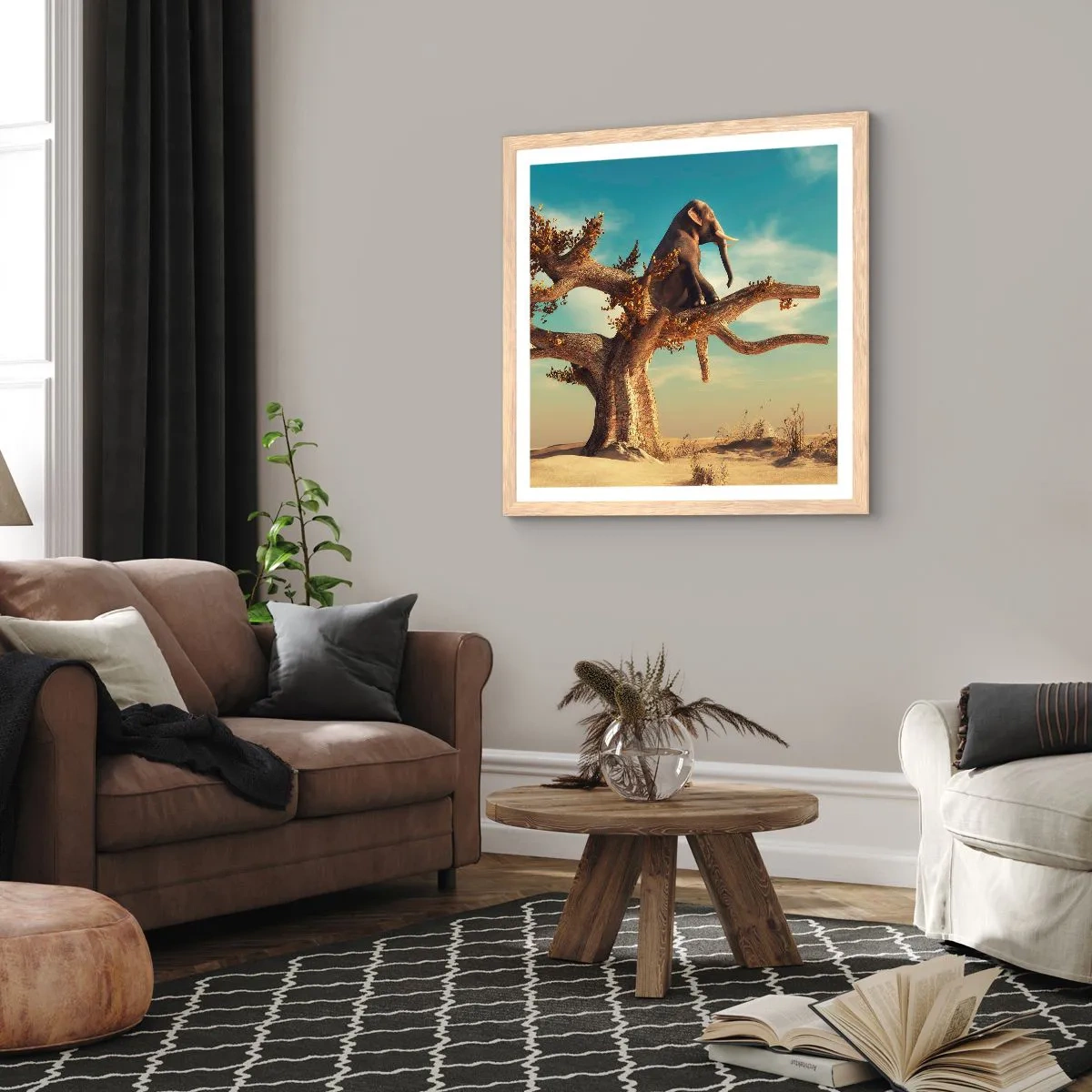 Plakat w ramie jasny dąb - Nowy punkt widzenia - 30x30 cm