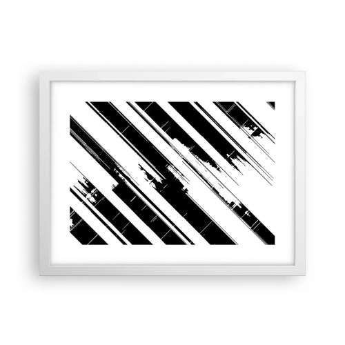 Plakat w białej ramie - Kompozycja intensywna i dynamiczna - 40x30 cm