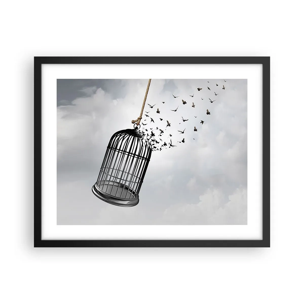 Plakat w czarnej ramie - Wiara...Nadzieja...Wolność! - 50x40 cm