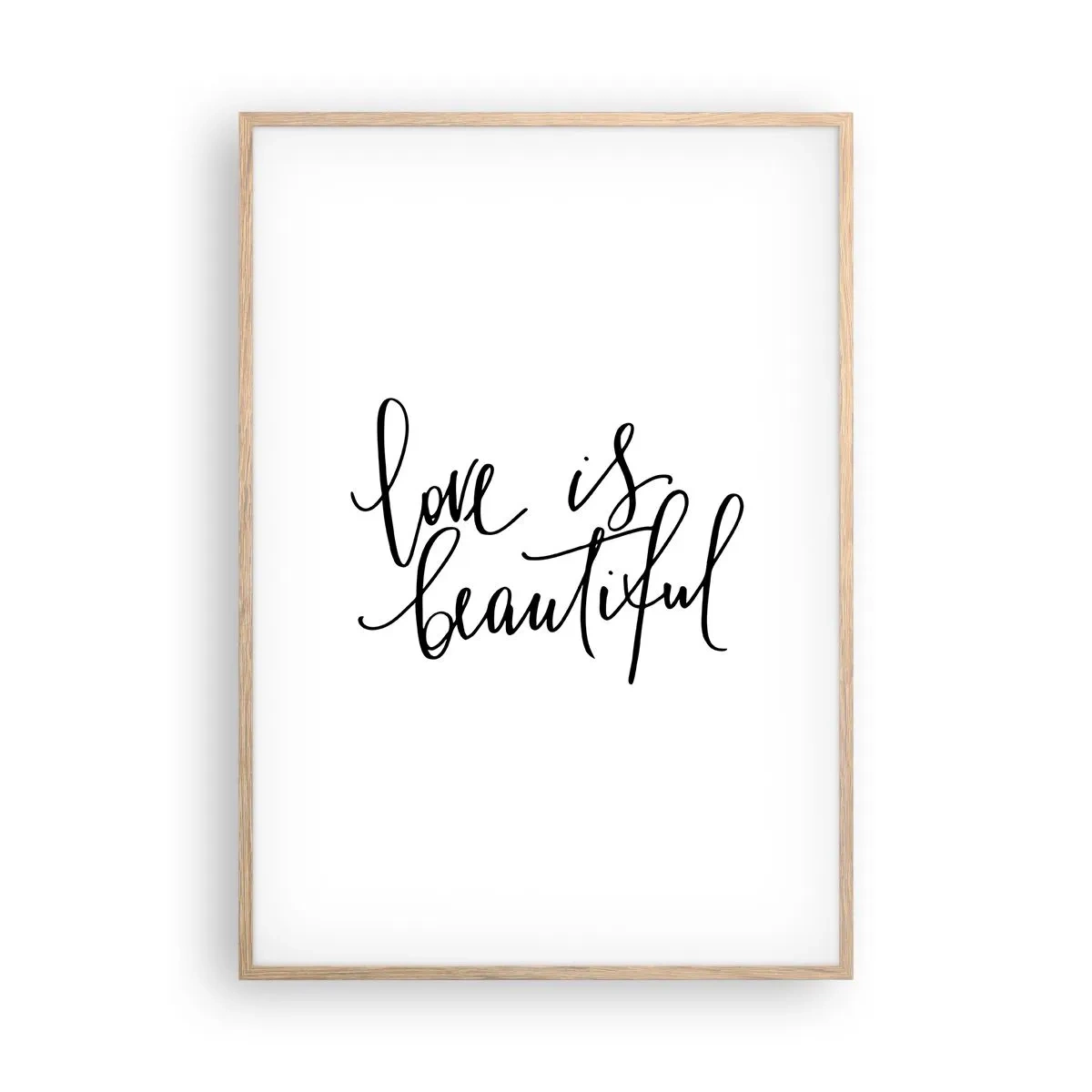 Plakat w ramie jasny dąb - Czytaj i powtarzaj - 70x100 cm