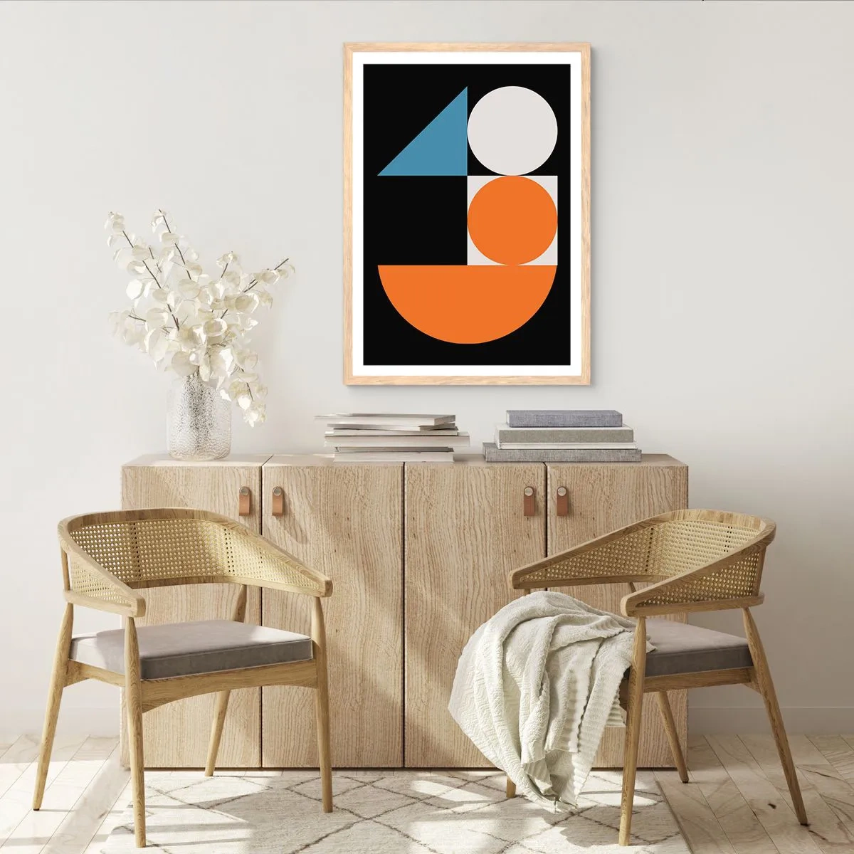 Plakat w ramie jasny dąb - Układ figurowy - 50x70 cm