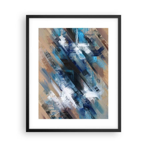 Plakat w czarnej ramie - Po błękitnym skosie - 40x50 cm