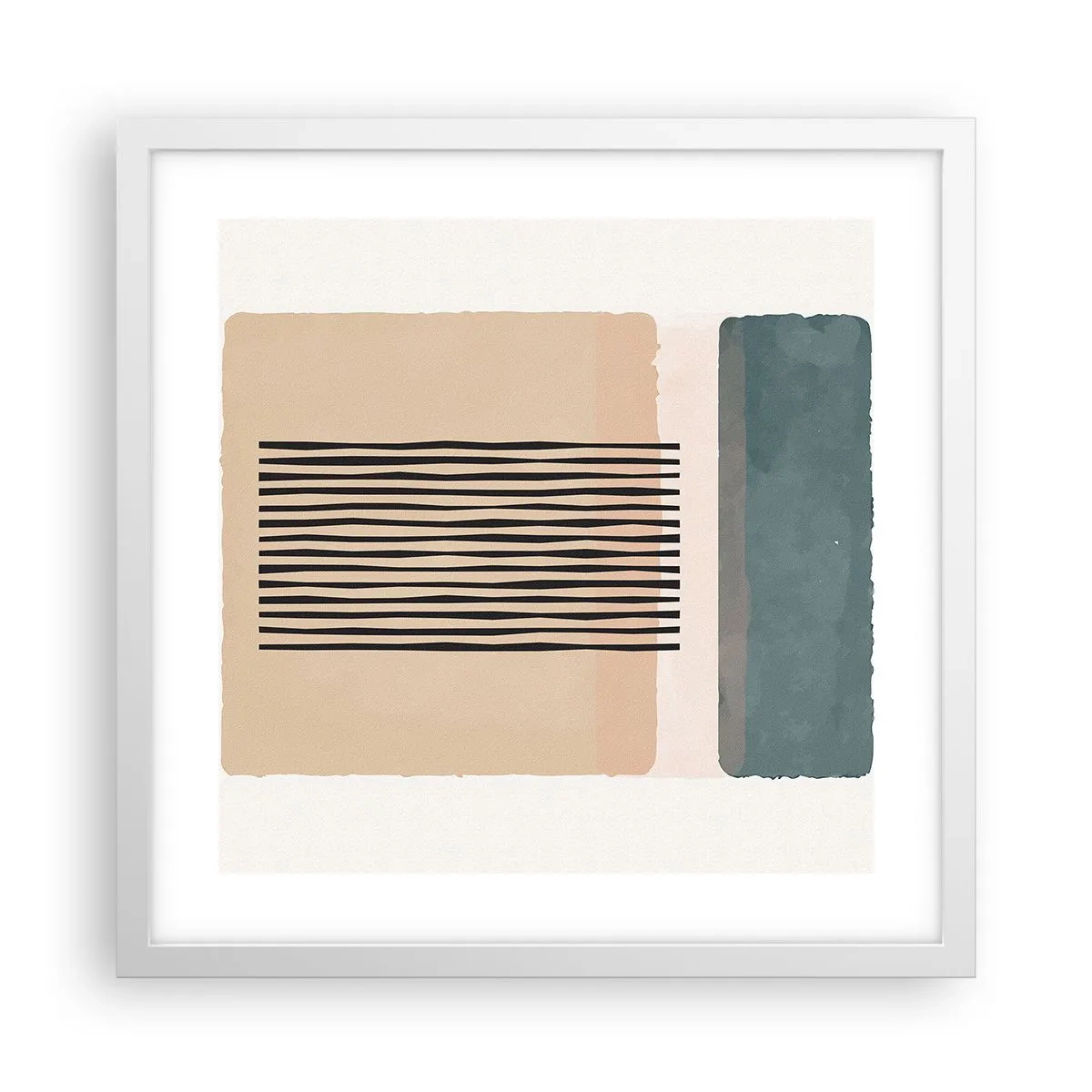 Plakat w białej ramie - Wszystko w porządku - 40x40 cm