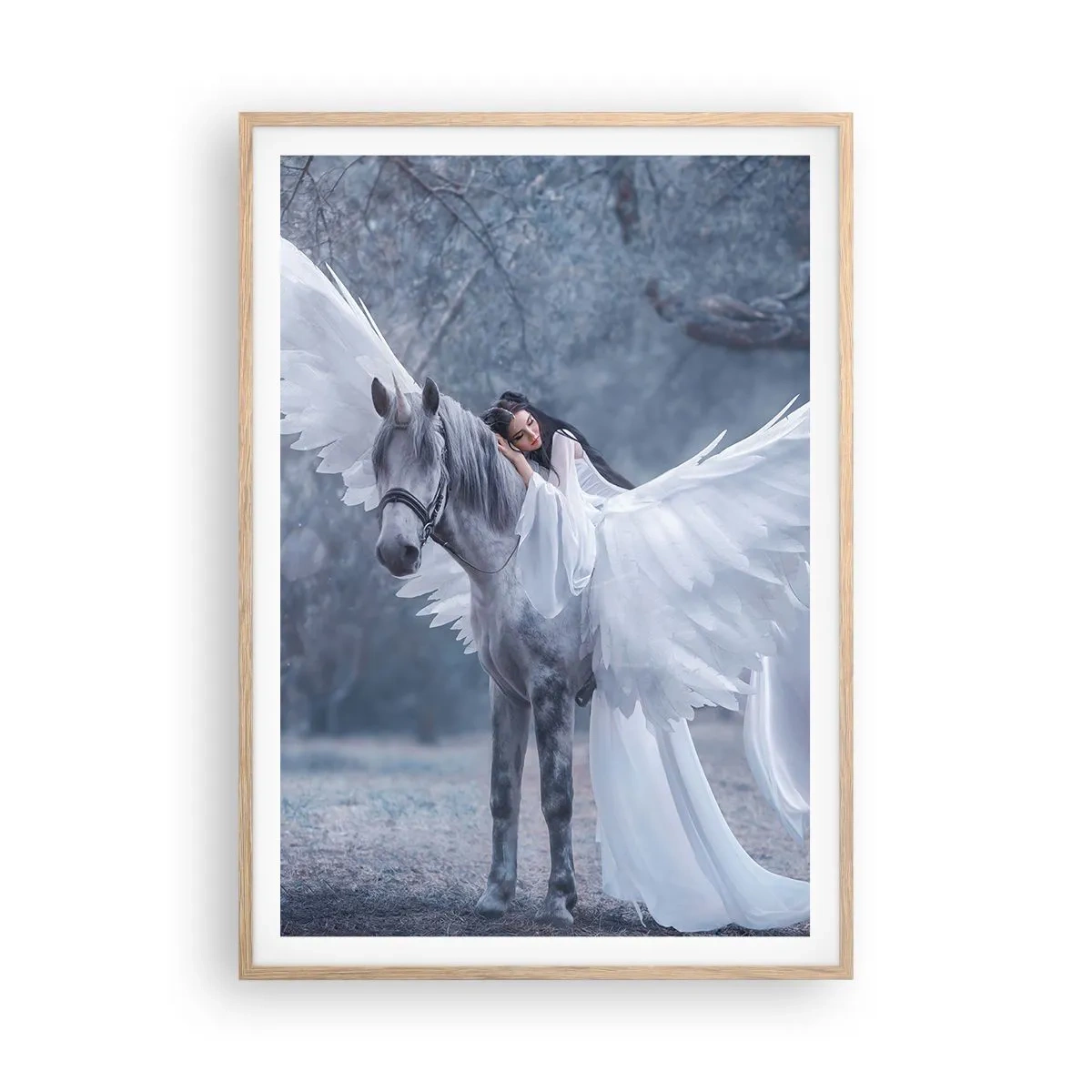 Plakat w ramie jasny dąb - Natchniona chwila - 70x100 cm