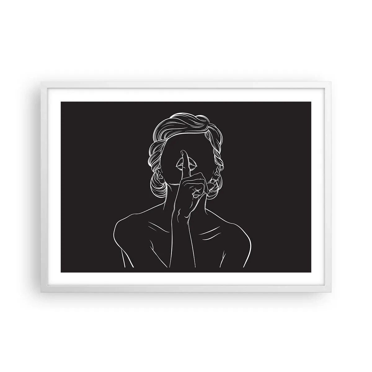 Plakat w białej ramie - Piękno rozkwita w ciszy - 70x50 cm