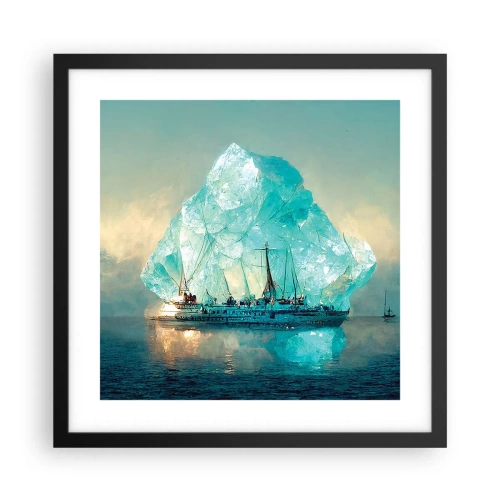 Plakat w czarnej ramie - Arktyczny brylant - 40x40 cm