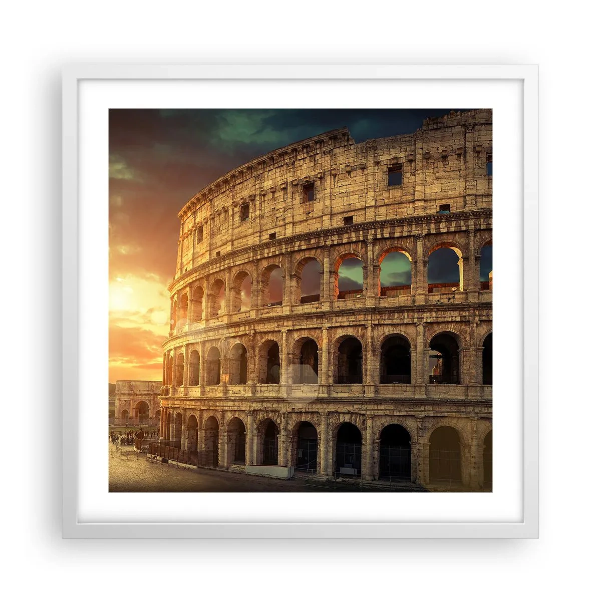 Plakat w białej ramie - Kolosalne wrażenie - 50x50 cm