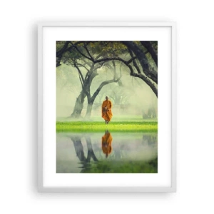 Plakat w białej ramie - W drodze do oświecenia - 40x50 cm