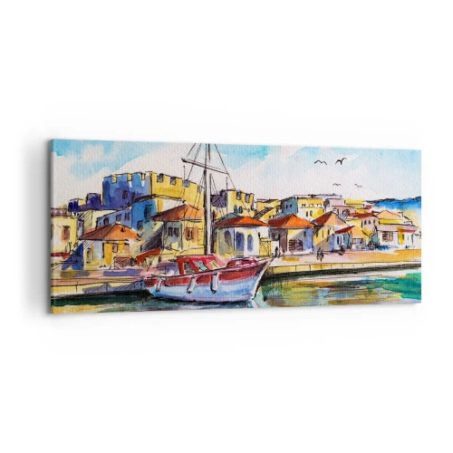 Obraz na płótnie - Tęczowe popołudnie - 100x40 cm