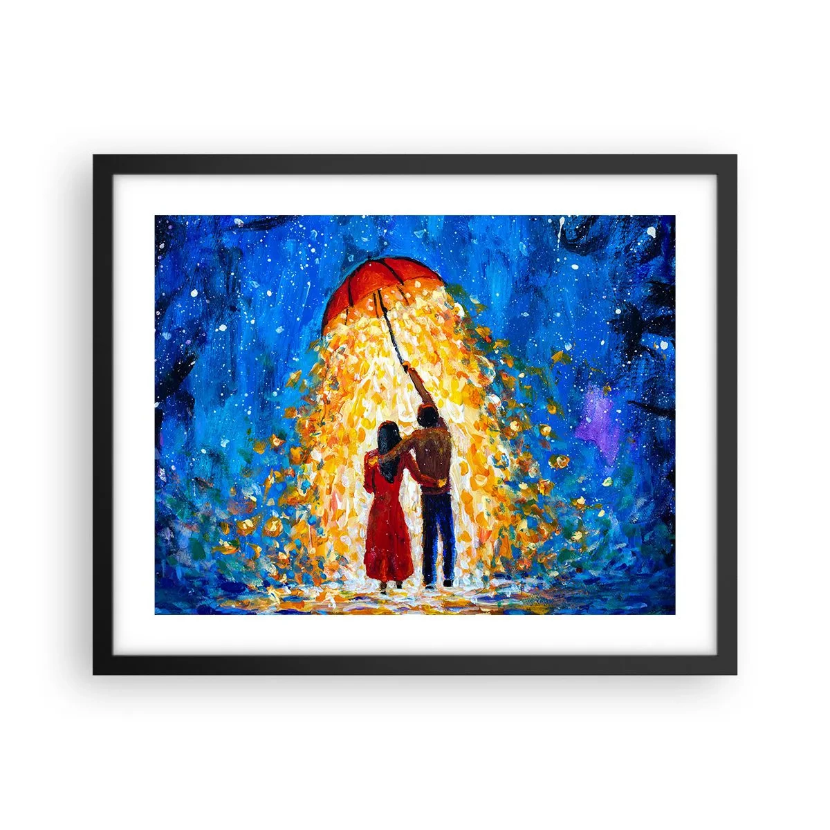 Plakat w czarnej ramie - Magia deszczowego wieczoru? - 50x40 cm