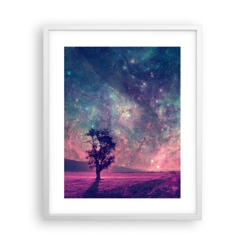 Plakat w białej ramie - Pod magicznym niebem - 40x50 cm