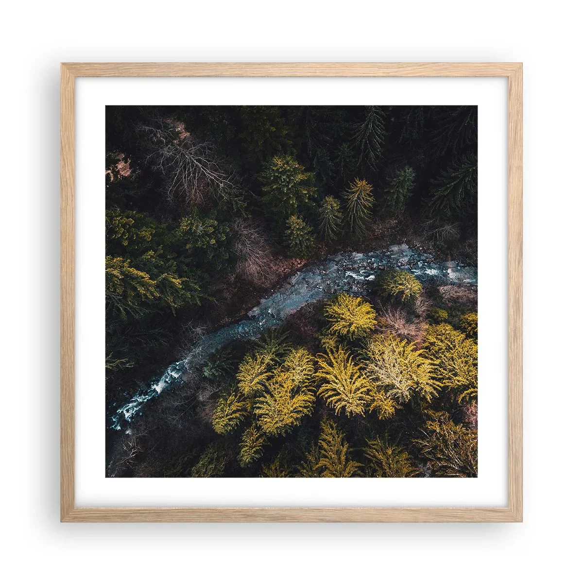 Plakat w ramie jasny dąb - Szybko, coraz szybciej - 50x50 cm