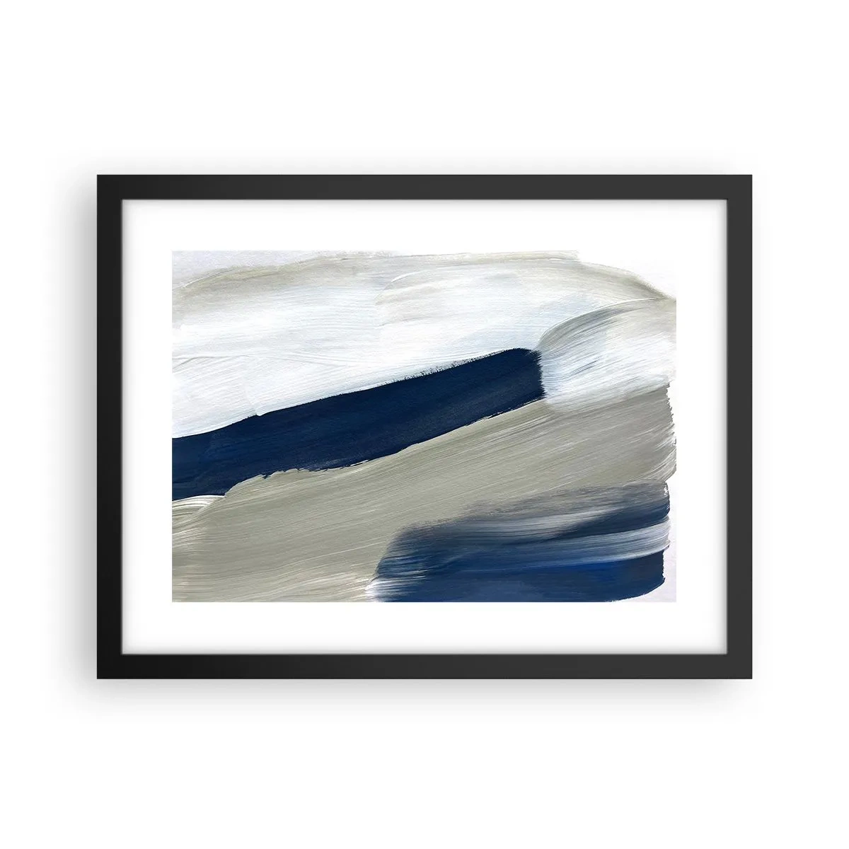 Plakat w czarnej ramie - Spotkanie z bielą - 40x30 cm