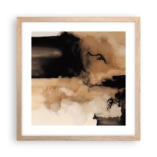 Plakat w ramie jasny dąb - Abstrakcja intrygująca - 40x40 cm