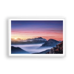 Plakat w białej ramie - Nad dolinami - 91x61 cm