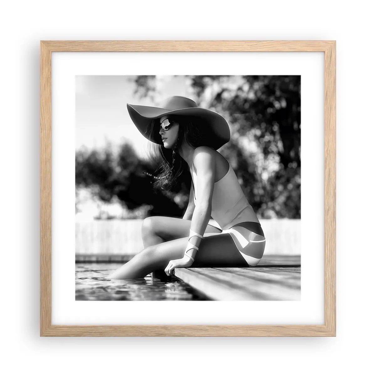 Plakat w ramie jasny dąb - Letnie marzenie - 40x40 cm