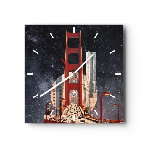 Zegar ścienny - Zawsze w centrum - 40x40 cm