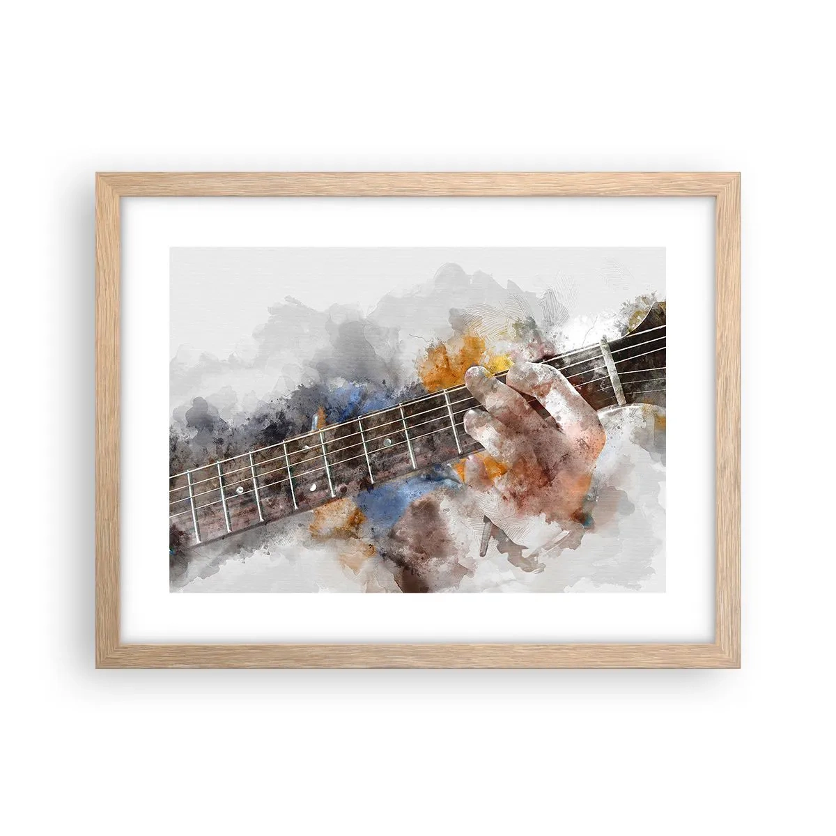 Plakat w ramie jasny dąb - Poezja między strunami - 40x30 cm