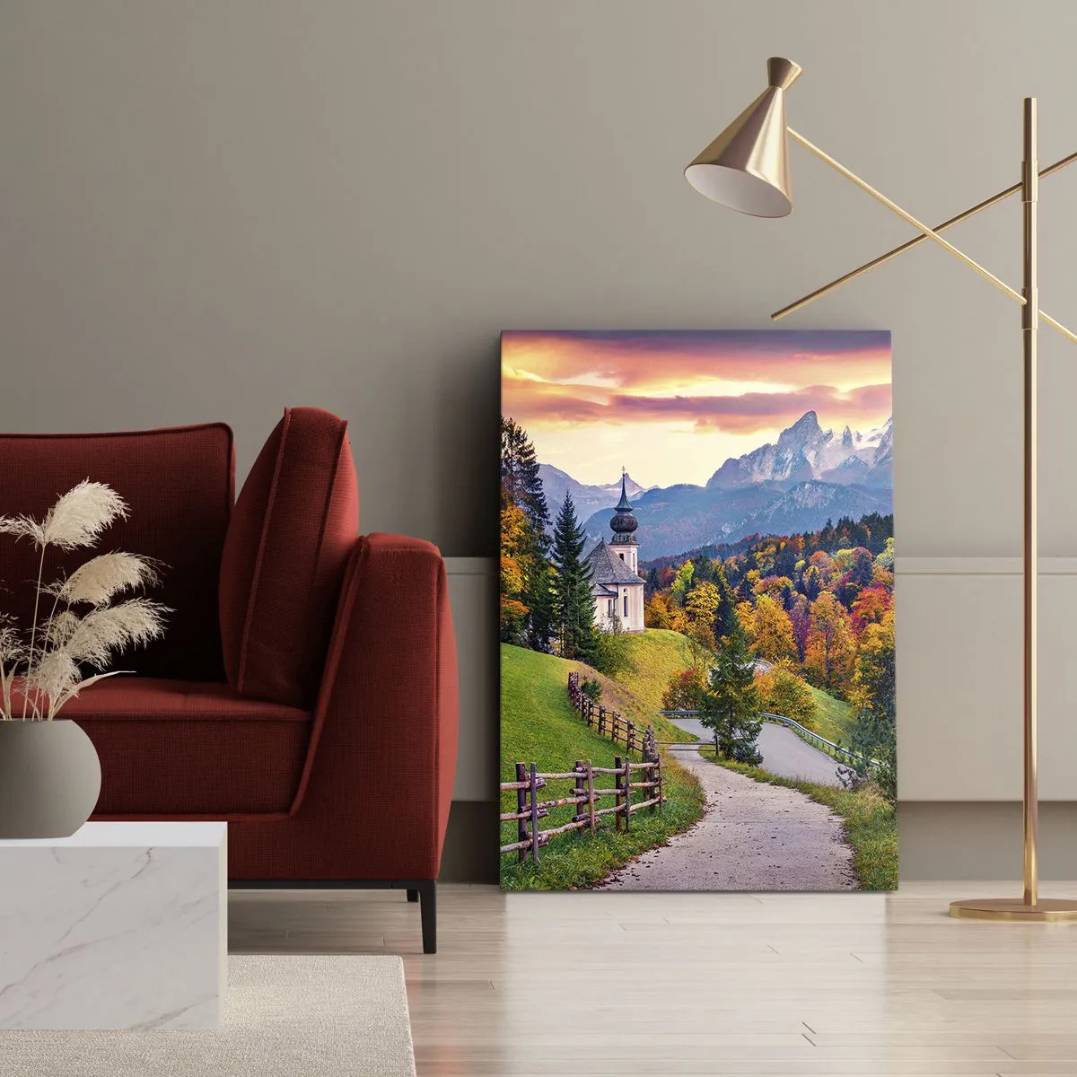 Obraz na płótnie - Pejzaż jak malowanie - 65x120 cm