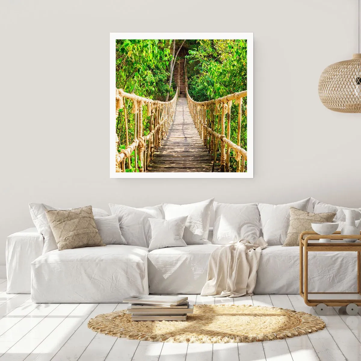 Plakat - Zawieszony w zieleni - 50x50 cm